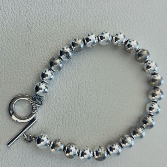 Estate Designer Signed CHAPS Silver Tone Link Chain Bracelets - Picture 6 of 8